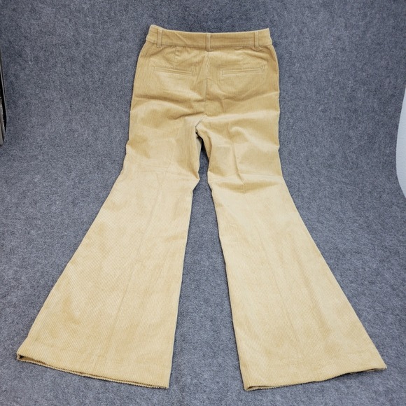 LOFT Pants Womens 2 Tan Corduroy Flare Leg Boho Fairy Y2K Indie 90s Retro Fairy - Picture 3 of 12